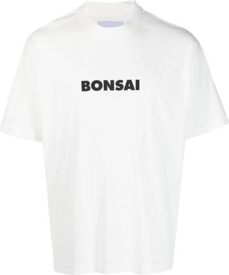BONSAI logo-print T-shirt - men - Cotton - S - White