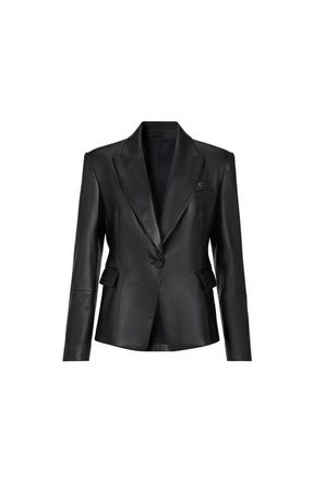 Brunello Cucinelli Nappa leather blazer in Black at Nordstrom, Size 42 It