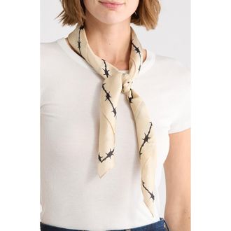AllSaints Heart Silk Square Scarf in Blush at Nordstrom Rack
