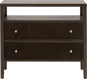 Essentials For Living Highland Open Shelf 2-Drawer Nightstand