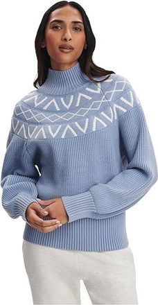 Varley Marcie Fairisle Yoke Knit Womens Sweater Glacier Blue : XXS, Nylon/Polyester/Viscose