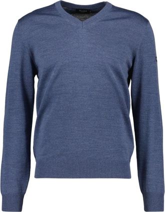Maerz V-hals Gebreide Kleding - Heren - Truien - Blauw - Maat: L