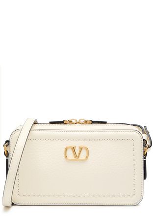 Valentino Garavani Alltime Mini Leather Camera bag - Ivory - One Size