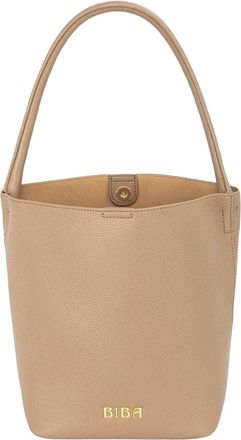 Biba Leren bucketbag voor dames (Bruin)