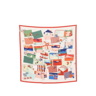 Fendi Postcard-print Silk Scarf