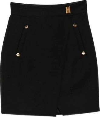 Elisabetta Franchi Minigonna con bottoni - Nero