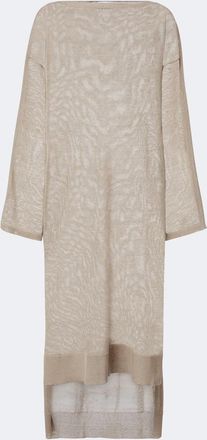 Alaia Ala&iuml;a Semi-sheer linen and silk kaftan