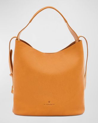 IL BISONTE Le Laudi Leather Bucket Bag