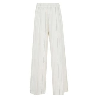 Semicouture Wide Trousers, female, White, Size: XS Paloma Shorts