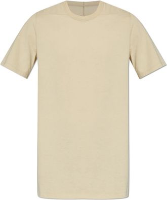 Rick Owens Crew Neck T-Shirt - Heren - T-shirts - Beige - L - Katoen - Tops