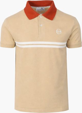 Sergio Tacchini Mens Sergio Tacchini Supermac Polo Shirt Mojave Desert/Rooibos Tea/Gardenia - Tan - Size: 38