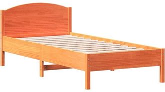 vidaXL Estructura De Cama Sin Colch&oacute;n Madera De Pino Marr&oacute;n 90x200 Cm Vidaxl