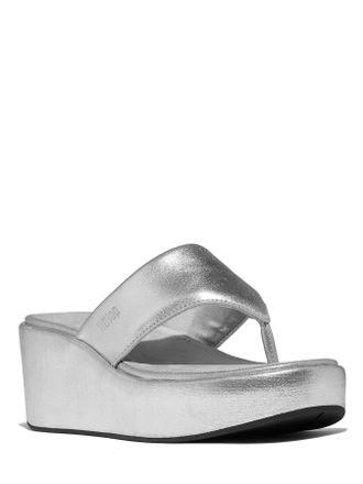 FitFlop Platfform Wedge Dames Zilveren Sandalen