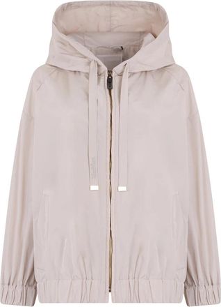 Max Mara Kort jasje van tafzijde - Dames - Zomerjassen - Beige - 2XS - Polyester - Jassen