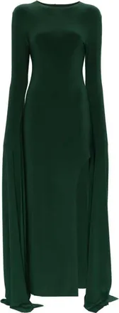 Norma Kamali Langes Kleid mit Schlitz