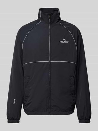 Review Jacke mit Logo-Print und Eingrifftaschen in Black, Gr&ouml;&szlig;e XS