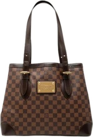 Louis Vuitton Pre-owned Hampstead MM Tote Bag - Dames - Vintage Shopper - Bruin - ONE Size - Vintage