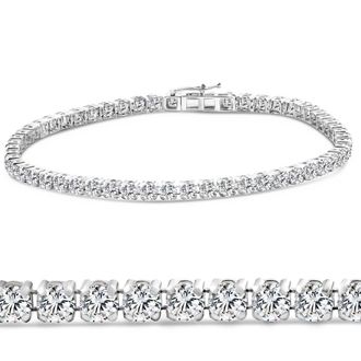 Pompeii3 3Ct Diamond Lightweight 7 Tennis Bracelet 14k Gold Lab Grown