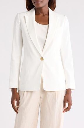 Vince Linen Blend Blazer in Off White at Nordstrom Rack, Size 10