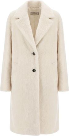 PESERICO Enkelrij jas - Dames - Mantel - Wit - M - Jassen