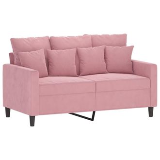 vidaXL Divano A 2 Posti Rosa 120 Cm In Velluto Vidaxl 342497