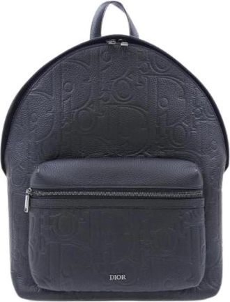 Dior Pre-owned Rider 2.0 Backpack - Dames - Vintage Rugzakken - Zwart - ONE Size - Leer - Vintage