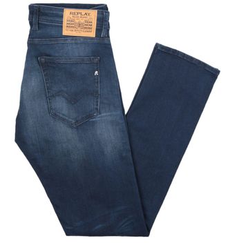 Replay Grover Power Stretch Straight Fit Jeans - Donker Indigo