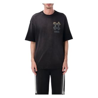 Amiri T-Shirts, male, Black, Size: M MA Flames Tee