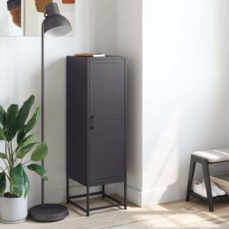 Berkfield Home Highboard Black 36x39x123 cm Steel | Size: 36 x 39 x 123 cm