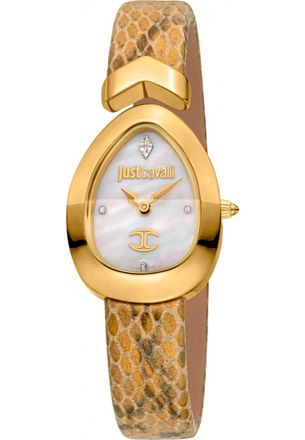 Just Cavalli Womens JC1L321L0025 Ladies Signature Snake Watch - Beige - One Size