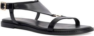 Dune London Ladies LAITH Flat Leather T-Bar Sandals Size UK 3 Casual Sandals