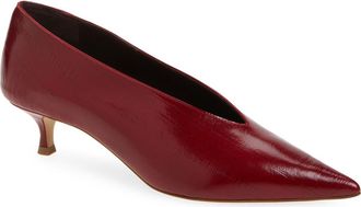Le Monde Beryl Babouche Kitten Heel Pump in Oxblood at Nordstrom, Size 10.5Us