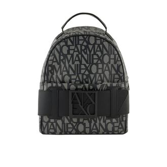 A|X Armani Exchange Backpack with contrasting allover logo - female - Armani Exchange - Backpacks - Multicolor - ONE SIZE - Bags