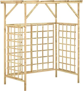 vidaXL P&eacute;rgola De Jard&iacute;n Para 2 Cubos De Basura Madera Pino Impregnada Vidaxl