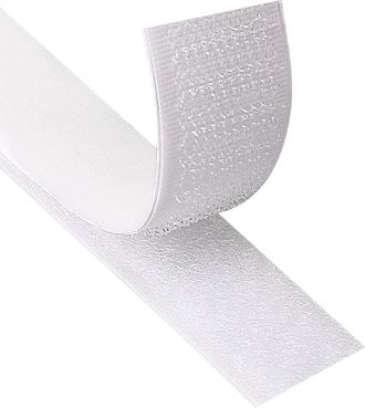 OEM Tira De Velcro Autoadhesiva, 20 Mm X 8 Metros, Extrafuerte, De Doble Cara, Con Cierre De Gancho Y Bucle (blanca, 20 Mm X 8 M)