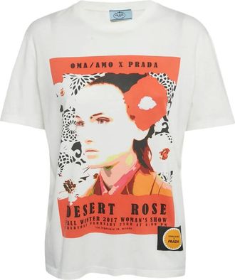 Prada T-shirt met grafische print - Wit
