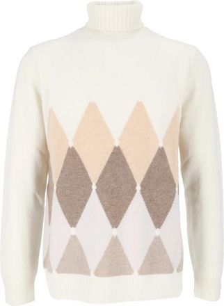 Ballantyne Dolcevita Turtleneck - Heren - Cashmere truien - Wit - XL - Kasjmier - Truien & Vesten
