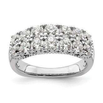 Diamond2Deal 14k White Gold Lab Grown Diamond Wedding Band Ring 1.62Ct Clarity- VS Color- G-H