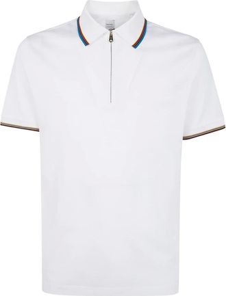Paul Smith Tops, Heren, Wit, 2Xl, Katoen, Zip Polo