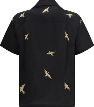 Baziszt Mens Shirt Columbus Black Cotton