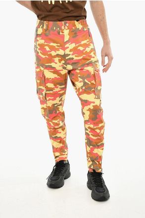 Dsquared2 Pantaloni Cargo a Motivo Camouflage taglia 52