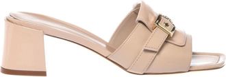 Baldinini Nude leren en lakleren muiltje - Dames - Muiltjes - Beige - 38 EU - Leer - Schoenen