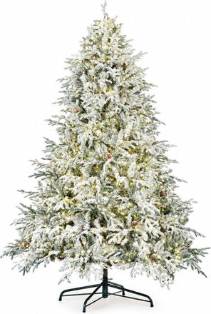 BIZZOTTO &Aacute;rbol de navidad nevado 240 cm, 5604 ramas, 4000 micro-led, &oslash; 157 cm