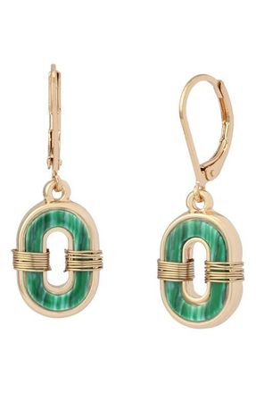 Robert Lee Morris Reconstituted Malachite Drop Earrings in Green at Nordstrom