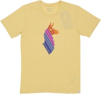 Cotopaxi Lama Strepen Tee Korte Mouw T-shirt - Heren - T-shirts - Geel - S - Katoen - Tops