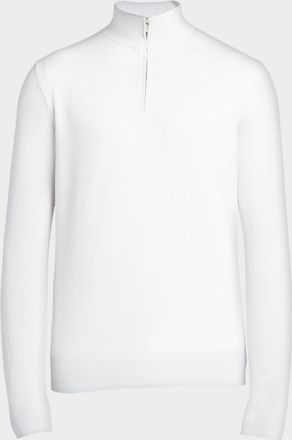 Loro Piana Men & apos;s Roadster 1/4-Zip Cashmere Sweater