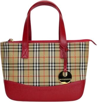 Burberry Pre-owned Tote Bags, female, Multicolor, Size: ONE SIZE Pre-owned Canvas Tote Bag