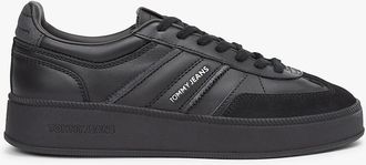 Tommy Hilfiger Womens Tommy Jeans Leather Flatform Sneaker - Black - US 6.5 / EU 37