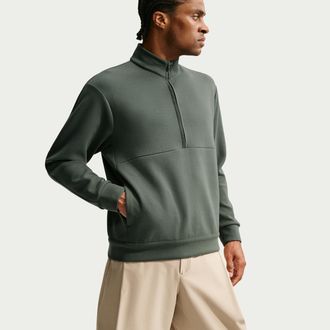 Nike Mens 24.7 ImpossiblySoft Dri-FIT 1/2-Zip Top in Green | HQ6953-303
