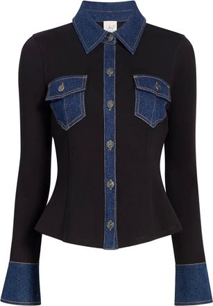 Cinq &agrave; Sept Aliza Top - women - Rayon/Nylon/Spandex/Elastane - S - Black